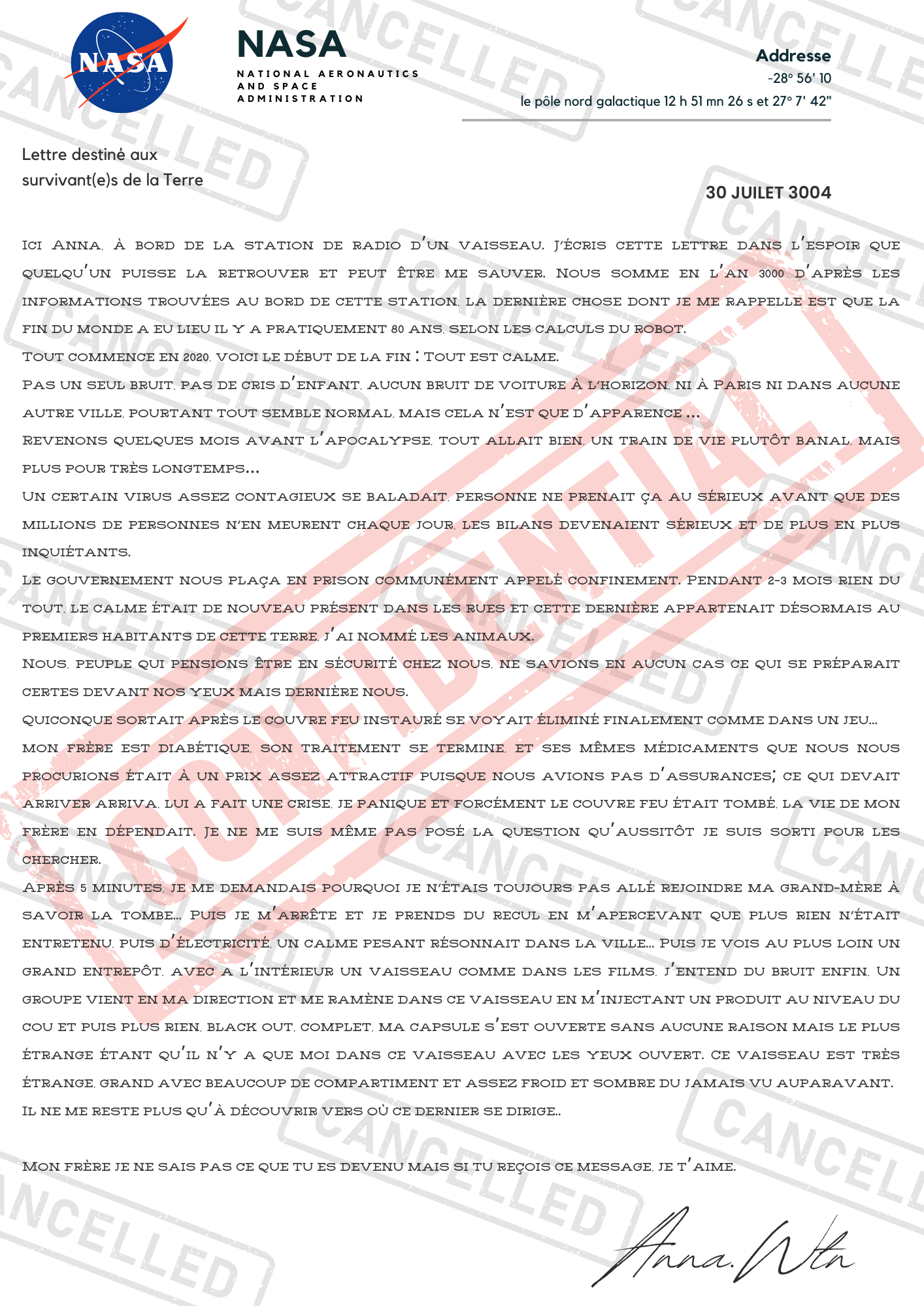 lettre de projet cinéma